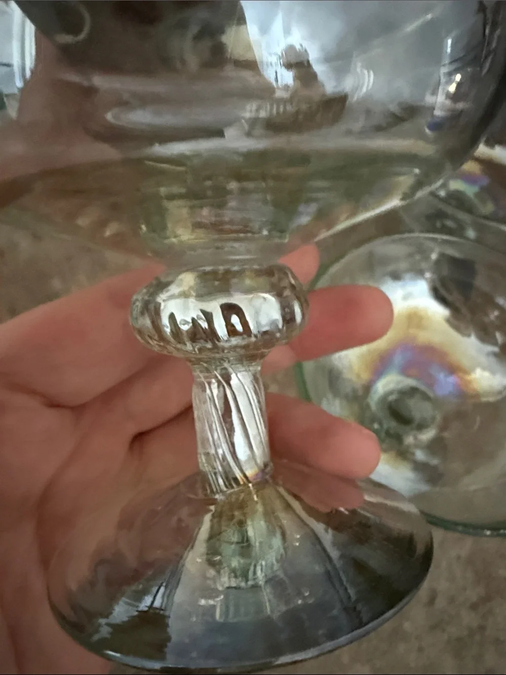 Anthropologie Iridescent Cocktail or Dessert Glass (Set of 4)